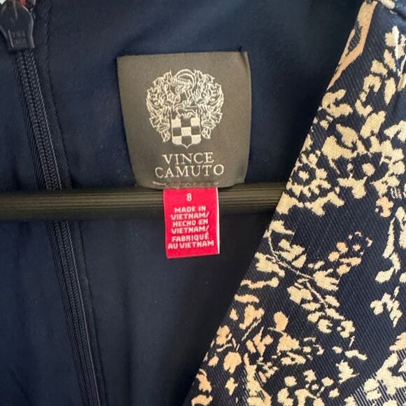 Vince Camuto Navy Floral Dress - Picture 2 of 7